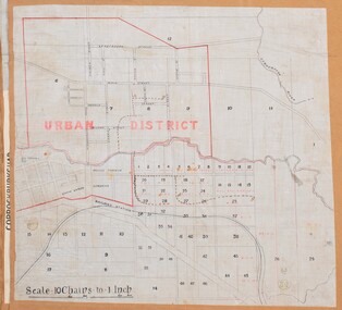 Map, Bacchus Marsh Urban District