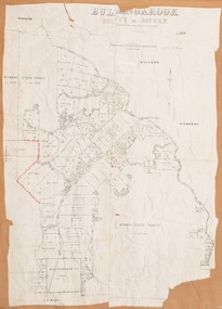 Map, Bullengarook Parish, County of Bourke