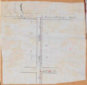 Map, Lord Street, Bacchus Marsh. Undated