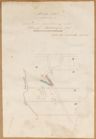 Map, Rough plan showing proposed deviation of road through McKenzie's Flat