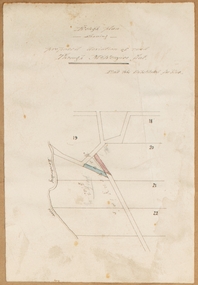 Map, Rough plan showing proposed deviation of road through McKenzie's Flat