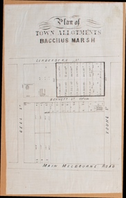 Map, Plan of Town Allotments Bacchus Marsh [1873]