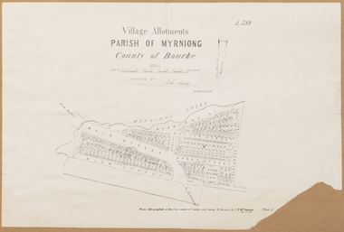 Map, Village allotments, Parish of Myrniong, County of Bourke