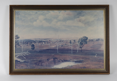Painting, View of Bacchus Marsh from Stamford Hill circa 1880s