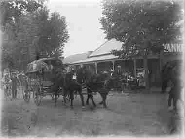 Photograph, Street Parade near Tobacconist shop Bacchus Marsh ca 1900s