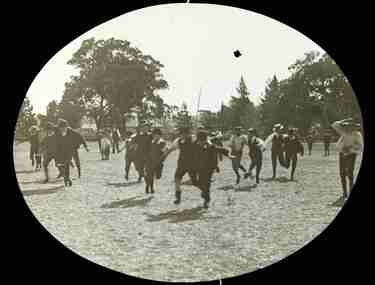 Photograph, Two legged race, possibly at an A.N.A. Sports Carnival, Bacchus Marsh ca 1900s