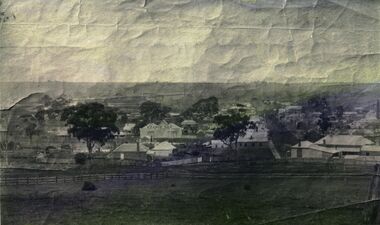 Photograph, View of Bacchus Marsh looking east from Stamford Hill. Circa 1887-1900