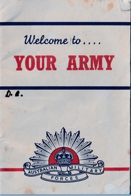 Booklet - Small army booklet, Welcome to your Army Booklet