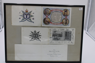 Decorative object - Christmas Cards WW1, Set of 3 Christmas cards