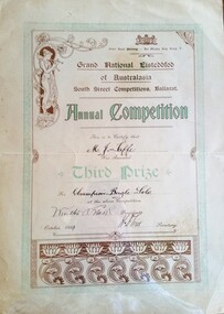 Award Certificate, 1919