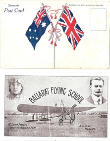 Postcard, Souvenir postcard of Ballarat Flying School 1914, 1914