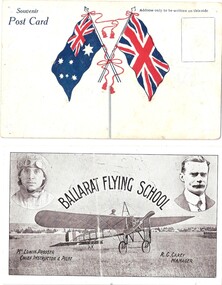 Postcard, Souvenir postcard of Ballarat Flying School 1914, 1914