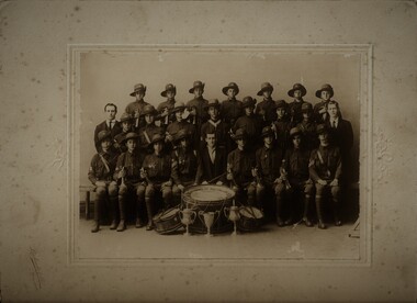 Photograph, photograph of 71st Battalion Bugle Band 1918, 1919
