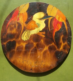 Doyley Cover, Pokerwork Doyley Cover, circa 1930s