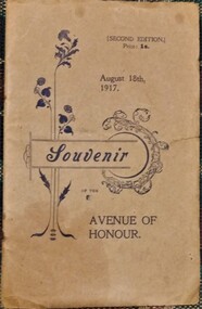 Booklet - Souvenir Booklet, Souvenir: Avenue of Honour