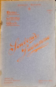 Booklet, Ballarat Homecoming Souvenir Programme, 1917