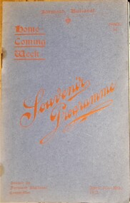 Booklet, Ballarat Homecoming Souvenir Programme, 1917