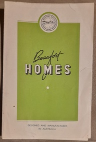 Work on paper - pamphlet, Beaufort Homes