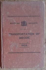 Book - Instruction Book, Transportation of Goods 1929