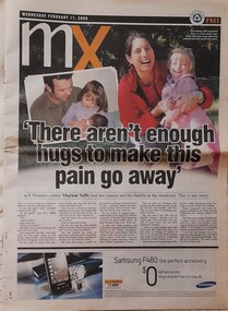 Newspaper - MX, There aren't enough hugs to make this pain go away