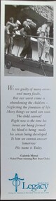Work on paper - Bookmark, Legacy Bookmark