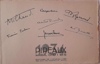 Work on paper - Book, Pipeaux Melodies 1934