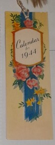 Work on paper - Calendar Bookmark, Calendar for 1944