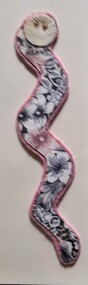 Functional object - Bookmark, Fabric bookworm bookmark