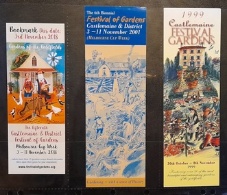 Work on paper - Bookmarks, Three Castlemaine Garden Festival Bookmarks