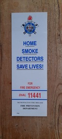 Work on paper - Bookmark, Home smoke detectors save lives
