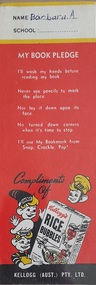 Work on paper - Bookmark, Kellogg's School Bookmark