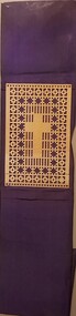 Functional object - Bookmark, Bristol board cross on ribbon