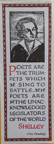 Work on paper - Bookmark, Everyman Shelley quote