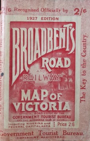 Work on paper, Broadbent's Road and Rail Map of Victoria