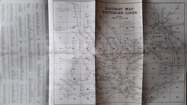 Work on paper - Map, Railway Map Victorian Lines