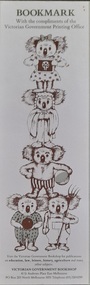 Work on paper - Bookmark, Bookmark Victorian Government Bookshop