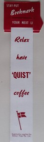 Work on paper - Bookmark, Quist's Coffee
