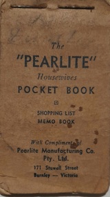 Work on paper - notebook, The Pearlite Housewives Pocket Book