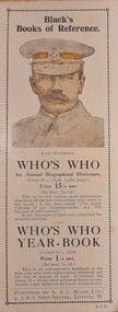 Work on paper - Promotional Bookmark, Black's Books of Reference: Who's Who Year Book