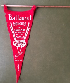 Flag - Ballarat Souvenir Pennant, Victory Day Pennant