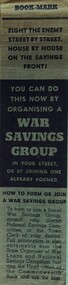 Work on paper - Bookmark, War Savings Group
