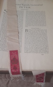 Functional object - Bookmark, E & A silk ribbon marker
