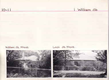 Card (Series) - Index Card, George Tibbits, 1 William Street, Beechworth, 1976