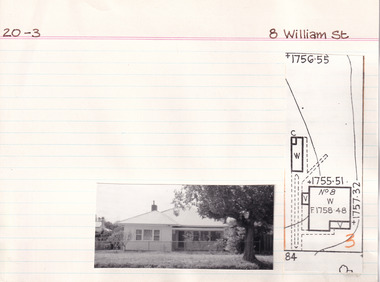 Card (Series) - Index Card, George Tibbits, 8 William Street Beechworth, 1976