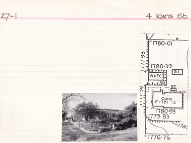 Card (Series) - Index Card, George Tibbits, 4 Kars Street, Beechworth, 1976