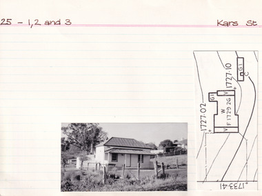 Card (Series) - Index Card, George Tibbits, Kars Street, Beechworth, 1976
