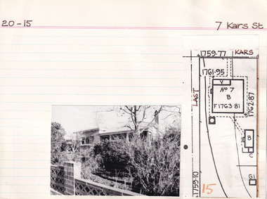 Card (Series) - Index Card, George Tibbits, 7 Kars Street, Beechworth, 1976