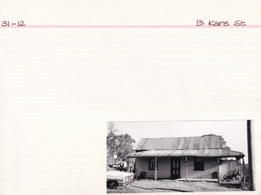 Card (Series) - Index Card, George Tibbits, 13 Kars Street, Beechworth, 1976