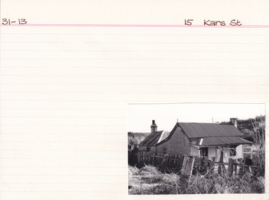 Card (Series) - Index Card, George Tibbits, 15 Kars Street, Beechworth, 1976