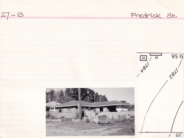 Card (Series) - Index Card, George Tibbits, Frederick Street, Beechworth, 1976